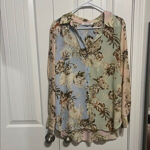 Rose & Olive Pastel Floral Blouse